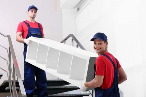 Removal van loading belongings for an Ealing move