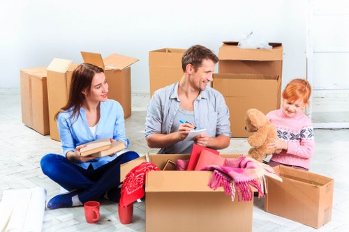 Professional flat removals support for an Ealing residential block