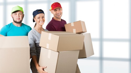 Dependable Ealing movers preparing items for safe loading and transport