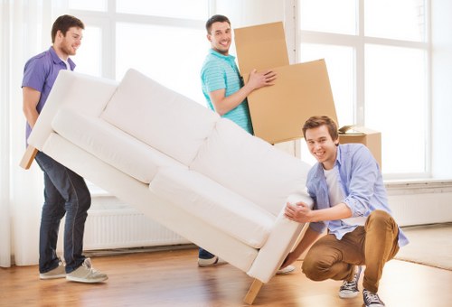 Careful box packing and labelling during a local move in Ealing