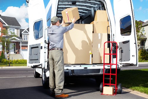 Removal van outside a West London home during a house move