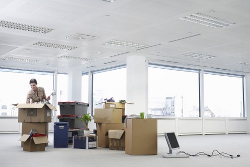 Local moving truck helping with furniture transport in West London