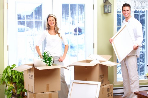 Moving truck with loading equipment for Ealing customers